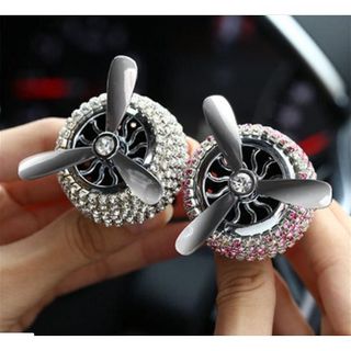 Trang Trí Cửa Gió Điều Hòa Ô Tô - Nước Hoa Sáp Thơm Cánh Quạt Đính Đá Cực Sang Cực Đẹp Cho Xế Yêu