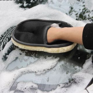 Găng Tay Rửa Xe Ô Tô Chuyên Dụng Lông Cừu Lông Siêu Mịn Rửa Xe Siêu Sạch- Mộc Lan Car