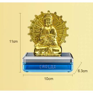 Nước hoa ô tô CARLAX kiêm tượng phật Quan Thế Âm nghìn tay xoay 360 độ bằng năng lượng mặt trời - Hương hoa hồng