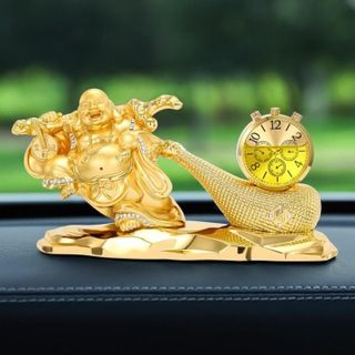 Tượng Phật Di Lặc Kéo Ngọc Mạ Vàng Trang Trí Taplo Xe Ô Tô, Bàn Làm Việc, Phòng Khách, Bàn Học,…khaihuyauto