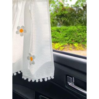 Rèm Vải Cách Nhiệt Hình Chữ nhật Thêu Hoạ Họa Tiết Dễ Thương Có Thể Thu Gọn Vào Cho Cửa Sổ Xe Hơi Otofunmoclan