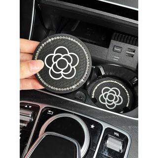 Miếng Lót Cốc Chống Trượt Cách Nhiệt trên Ô Tô Xe Hơi Đính Đá Sang Trọng