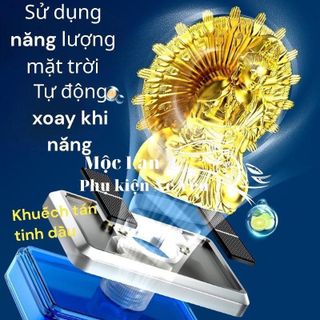 Nước hoa ô tô CARLAX kiêm tượng phật Quan Thế Âm nghìn tay xoay 360 độ bằng năng lượng mặt trời - Hương hoa hồng