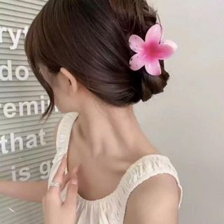 Phụ Kiện Kẹp Tóc Hoa Sứ Lưng Đầu Tóc Móng Vuốt Kẹp Phong Cách Hawaii - Size To- 7 Màu Lựa Chọn Women Nữ Voan