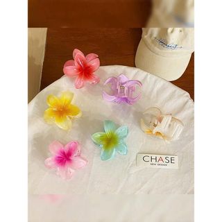 Phụ Kiện Kẹp Tóc Hoa Sứ Lưng Đầu Tóc Móng Vuốt Kẹp Phong Cách Hawaii - Size To- 7 Màu Lựa Chọn Women Nữ Voan