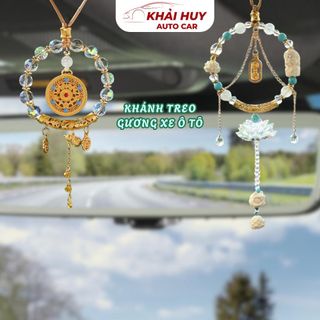Khánh Treo Gương Ngôi Sao Pha Lê, Phật Sen Pha Lê Cao Cấp Ý Nghĩa Hòa Bình Và Niềm Vui Trang Trí Nội Thất Xe Ô Tô