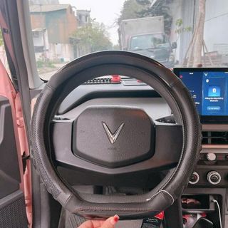 Bọc Vô Lăng Chữ D Cut Xe Elantra, Kia Seltos, Sonet, Caren, MG, XL7 Vân Carbon Thể Thao Size 38cm
