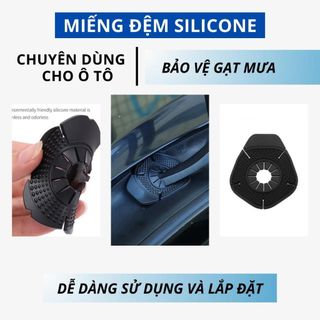 Miếng đệm Silicone bảo vệ cần gạt mưa khỏi lá rơi, mảnh vụn, nước mưa, ngăn ngừa bị tắc nghẽn do lá, bụi bẩn (bộ 2 cái)