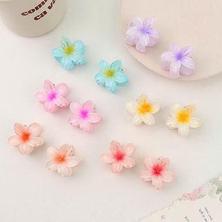 Phụ Kiện Kẹp Tóc Hoa Sứ Lưng Đầu Tóc Móng Vuốt Kẹp Phong Cách Hawaii - Size To- 7 Màu Lựa Chọn Women Nữ Voan