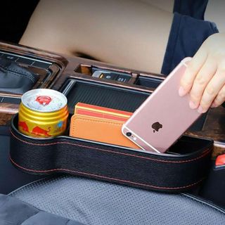 [Mã 77LIFESALE giảm 10% đơn 99K] 1 Khay cốc Để Đồ Bọc Da Cao Cấp Nhét Khe Ghế Ô Tô