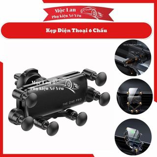 Kẹp điện thoại cửa gió ô tô 6 chấu Essager - The one Pro Chất liệu nhựa ABS chống trượt