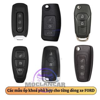 Tổng Hợp Ốp Bao Da Chìa Khoá Cao Cấp Xe FORD Ecosport, Teritory, Everet, Ranger, XLS, XLT, Wildtrak Chìa Cơ 2,3 Nút