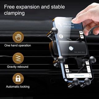 Kẹp điện thoại cửa gió ô tô 6 chấu Essager - The one Pro Chất liệu nhựa ABS chống trượt