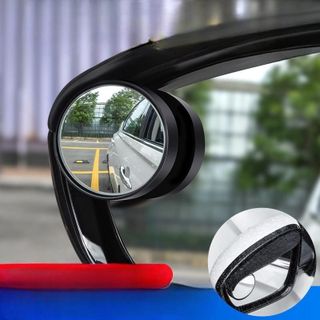 Gương Chiếu Hậu Tròn Nhỏ Tự Động Đảo Ngược Điểm Mù 360 Độ Đa Năng Sét 2 Vè Che Mưa - Đen Vân Carbon