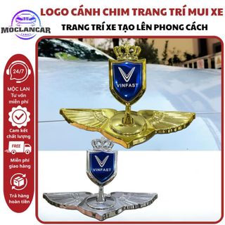 Logo Cánh Chim Đại Bàng Logo VINFAST Logo Lắp Mui Xe Ô Tô Chất Liệu Mạ Hợp Kim Sáng Bóng Sang Trọng