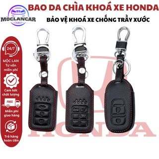 Tổng Hợp Ốp Bao Da Chìa Khoá Cao Cấp Dành Cho Xe Honda Civic 2022, 2023, Accord, HRV, CRV 2024 Bản L, RS, NEW Civic 2022 E, G, RS