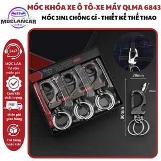 Móc Khóa 3in1 Inox Lò Xo Cao Cấp QLMA 6843 - Móc Treo Chìa Khóa Đa Năng Bền Đẹp Sang Trọng-Mộc Lan