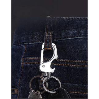 Móc Khóa 3in1 Inox Lò Xo Cao Cấp QLMA 6843 - Móc Treo Chìa Khóa Đa Năng Bền Đẹp Sang Trọng-Mộc Lan