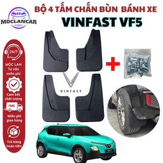 Bộ 4 Tấm Chắn Bùn Ô Tô Vinfast VF5, Herio Green Hạn Chế Bùn Đất Bắn Lên Xe Mẫu 3D Mới Nhất Kèm Theo Đầy Đủ Phụ Kiện