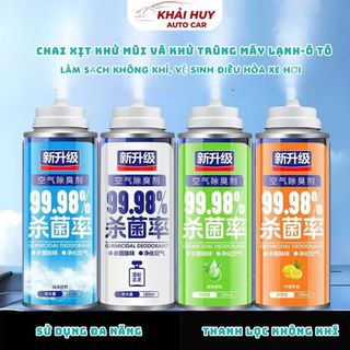 Chai Xịt Khử Mùi và Khử Trùng Máy Lạnh Ô Tô Làm Sach Không Khí Vệ Sinh Điều Hòa Xe Hơi