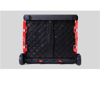 Thùng đựng đồ gấp gọn Vali kéo đa năng 45L màu đỏ đen- Dùng trên ô tô, đi siêu thị, di chuyển đồ nặng