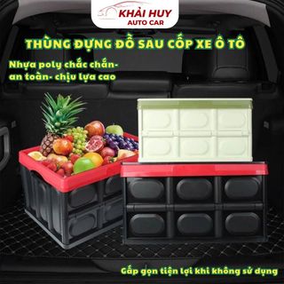 Thùng Gấp Gọn Ô Tô Đựng Đồ Bằng Nhựa, Hộp Đa Năng Để Cốp Xe Hơi Tiện Lợi Siêu Bền khaihuyauto