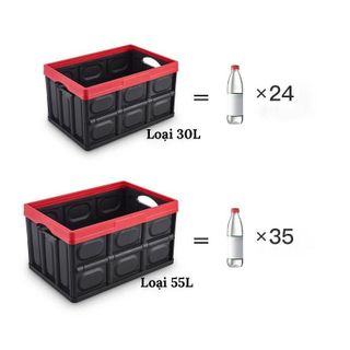 Thùng Gấp Gọn Ô Tô Đựng Đồ Bằng Nhựa, Hộp Đa Năng Để Cốp Xe Hơi Tiện Lợi Siêu Bền khaihuyauto