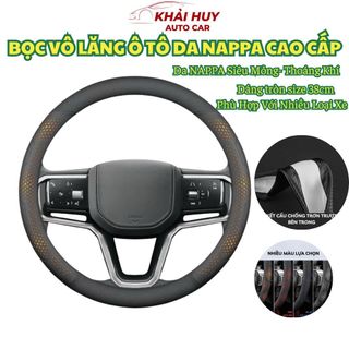 Bọc Vô Lăng Ô Tô 3D Da Nappa Cao Cấp Siêu Mỏng Thiết Kế Kiểu Dáng Lỗ Thoát Khí Chống Trơn Trượt 38cm
