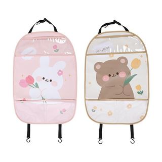 Lót Sau Ghế Ô Tô Đệm Lưng Ô Tô Chống Bẩn Chống Va Chạm Họa Tiết Thỏ Gấu Hoạt Hình Dễ Thương