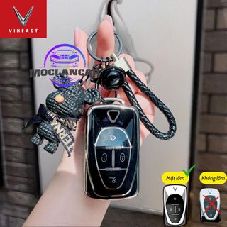 ( Mặt Lõm ) Ốp Chìa Khóa Xe Điện VINFASAT VF6, VF7, VF8, VF9 E34 ,Móc Khóa VF6 VF7 VF8 VF9 E34 Bảo Vệ Chìa Khóa Chống Trầy Xước