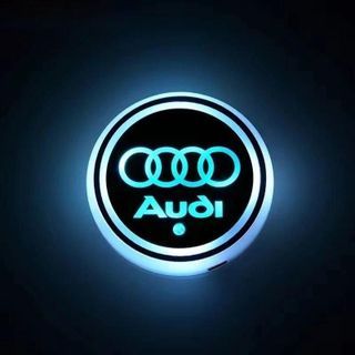 Phụ Kiện Trang Trí Lót Cốc Nước Trên Ô Tô Có Đèn LED RGB Cảm Biến Rung