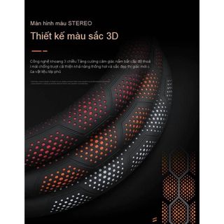 Bọc Vô Lăng Ô Tô 3D Da Nappa Cao Cấp Siêu Mỏng Thiết Kế Kiểu Dáng Lỗ Thoát Khí Chống Trơn Trượt 38cm