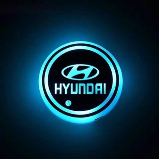 Phụ Kiện Trang Trí Lót Cốc Nước Trên Ô Tô Có Đèn LED RGB Cảm Biến Rung