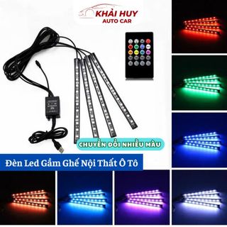 Đèn Led Gầm Ghế Nội Thất Ô Tô Nháy Theo Nhạc , Phụ Kiện Led Nội Thất Xe Sang Trọng khaihuyauto