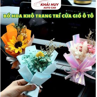 Bó Hoa Trang Trí Cửa Gió Ô Tô Mini – Phụ Kiện Decor Xe Hơi Dễ Thương-Khải Huy Auto