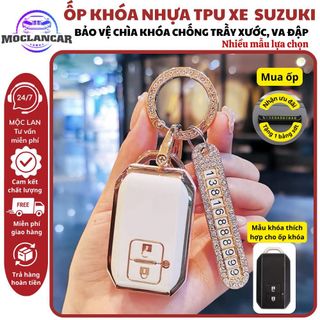Ốp chìa khóa - Bao chìa khoá Dành Cho Suzuki XL7, Ertiga, Swift form vuông TPU mềm, nhẹ cao cấp