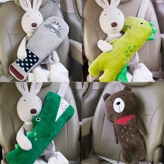 Gối Tựa Đầu, Gối Ôm Gắn Dây Đai An Toàn Xe Hơi Họa Tiết Hoạt Hình Chống Trượt Bảo Vệ Vai Cho Bé khaihuyauto