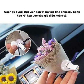 Bó Hoa Trang Trí Cửa Gió Ô Tô Mini – Phụ Kiện Decor Xe Hơi Dễ Thương-Khải Huy Auto
