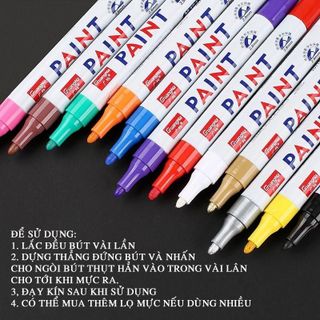 Bút Vẽ Lốp, Bút Sơn Đánh Dấu Lốp Xe Máy, Cao Su, Kim Loại, Gỗ, Thủy Tinh, Nhựa,Chống Thấm Nước [GANA PAINT]