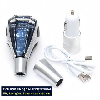 [Sẵn Kho] Tay Nắm Cần Số Pha Lê - Kính 5D - Đèn Led - Logo Riêng Cho Dòng Xe
