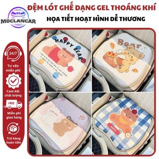 Đệm Lót Ghế Mùa Hè, Đệm Làm Mát Thoáng Khí Dạng Gel Mát Mẻ Họa Tiết Hoạt Hình Dễ Thương- Mộc Lan Car
