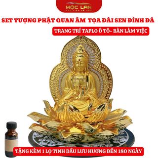 (Hàng VIP) Tượng Trang Trí Taplo Ô Tô Phật Bà Quan Âm Tượng Phật Nghìn Mắt Nghìn Tay Để Taplo Xe Hơi