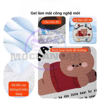 Đệm Lót Ghế Mùa Hè, Đệm Làm Mát Thoáng Khí Dạng Gel Mát Mẻ Họa Tiết Hoạt Hình Dễ Thương- Mộc Lan Car