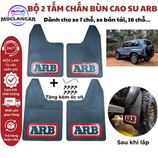 Bộ 2 Tấm Chắn Bùn Xe Bán Tải Kiểu In Chữ ARB – Chất Liệu Cao Su Dày Dặn Chống Văng Bùn, Đất, Cát Bảo Vệ Gầm Xe