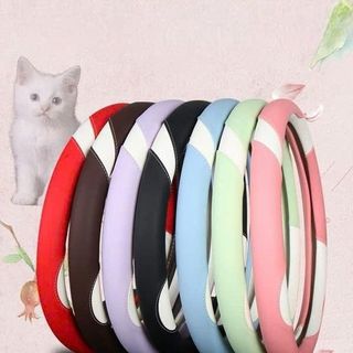 (BVL10) Bọc Vô Lăng Ô Tô Tai Mèo Dễ Thương - Bọc Vô Lăng Da Pu Carbon Cao Cấp Hình Tròn 38cm Phù Hợp Với Xe 4 Đến 7 Chỗ Nội Thất