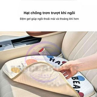 Đệm Lót Ghế Mùa Hè, Đệm Làm Mát Thoáng Khí Dạng Gel Mát Mẻ Họa Tiết Hoạt Hình Dễ Thương- Mộc Lan Car