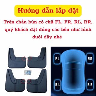 Bộ 4 Tấm Chắn Bùn Ô Tô VINFAST LIMO GREEN Hạn Chế Bùn Đất Bắn Lên Xe Mẫu 3D Mới Nhất Kèm Theo Đầy Đủ Phụ Kiện