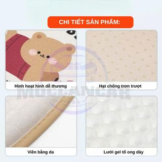 Đệm Lót Ghế Mùa Hè, Đệm Làm Mát Thoáng Khí Dạng Gel Mát Mẻ Họa Tiết Hoạt Hình Dễ Thương- Mộc Lan Car