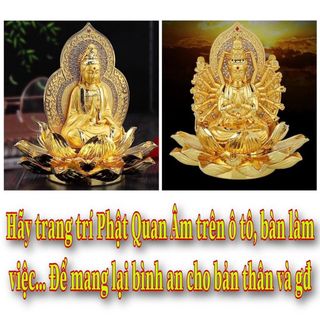 (Hàng VIP) Tượng Trang Trí Taplo Ô Tô Phật Bà Quan Âm Tượng Phật Nghìn Mắt Nghìn Tay Để Taplo Xe Hơi