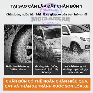 Bộ 2 Tấm Chắn Bùn Xe Bán Tải Kiểu In Chữ ARB – Chất Liệu Cao Su Dày Dặn Chống Văng Bùn, Đất, Cát Bảo Vệ Gầm Xe
